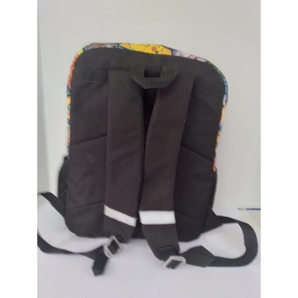 Pokemon Colorful Character Print Backpack with Large Pokeball Design School Bag